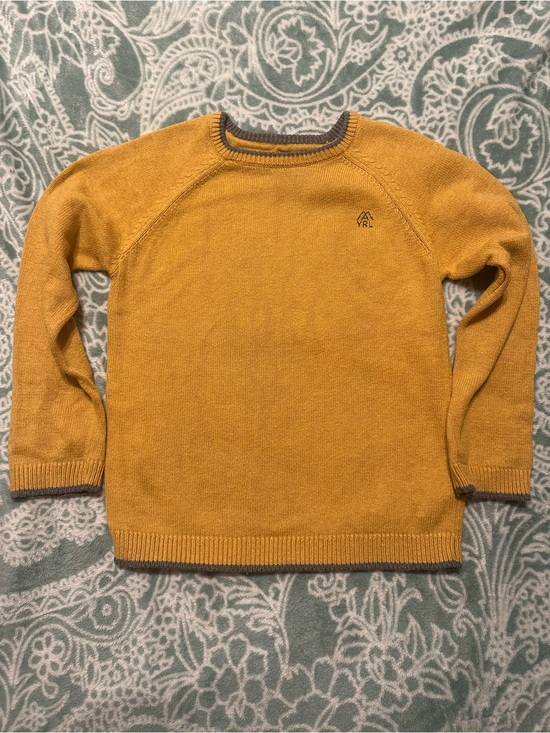 Mayoral Other - Mayoral Men's Mustard Crewneck Sweater with Contrast Trim